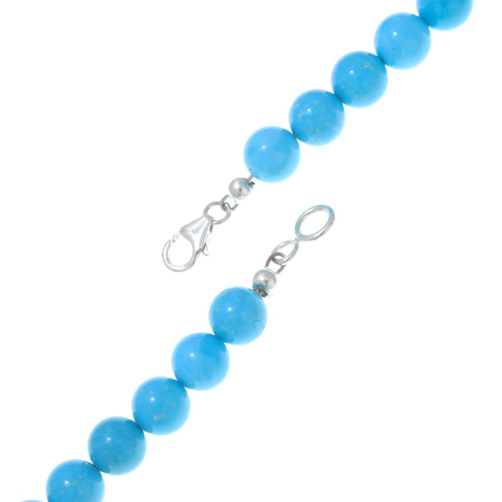 Blue-Turquoise-beaded-necklace-sterling-clasps