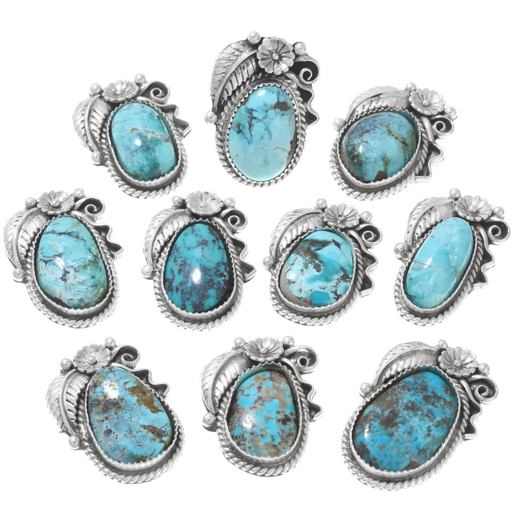 Genuine-Turquoise-Ladies-Silver-Ring-group