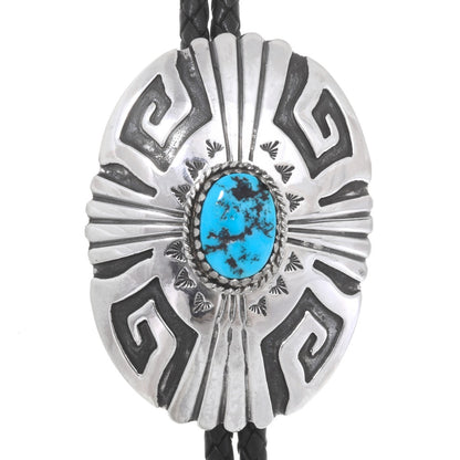 handcrafted-navajo-silver-bolo-tie-turquoise-traditional-pattern-sterling