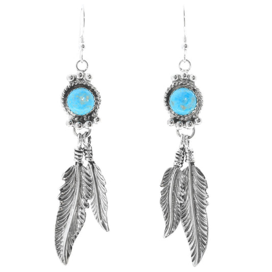 kingman-turquoise-feather-dangle-earrings