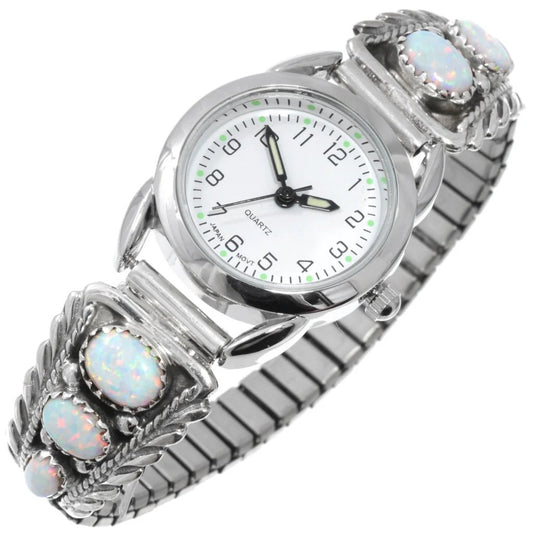 navajo-opal-silver-ladies-watch-bracelet-sterling-silver-tips