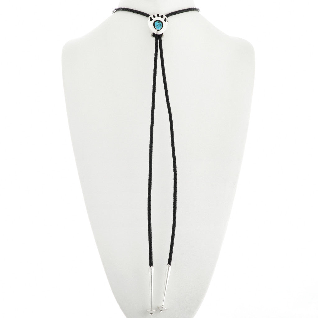 navajo-sterling-silver-turquoise-bear-paw-bolo-tie