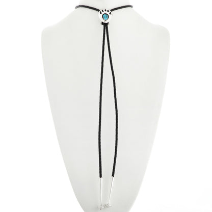 navajo-sterling-silver-turquoise-bear-paw-bolo-tie