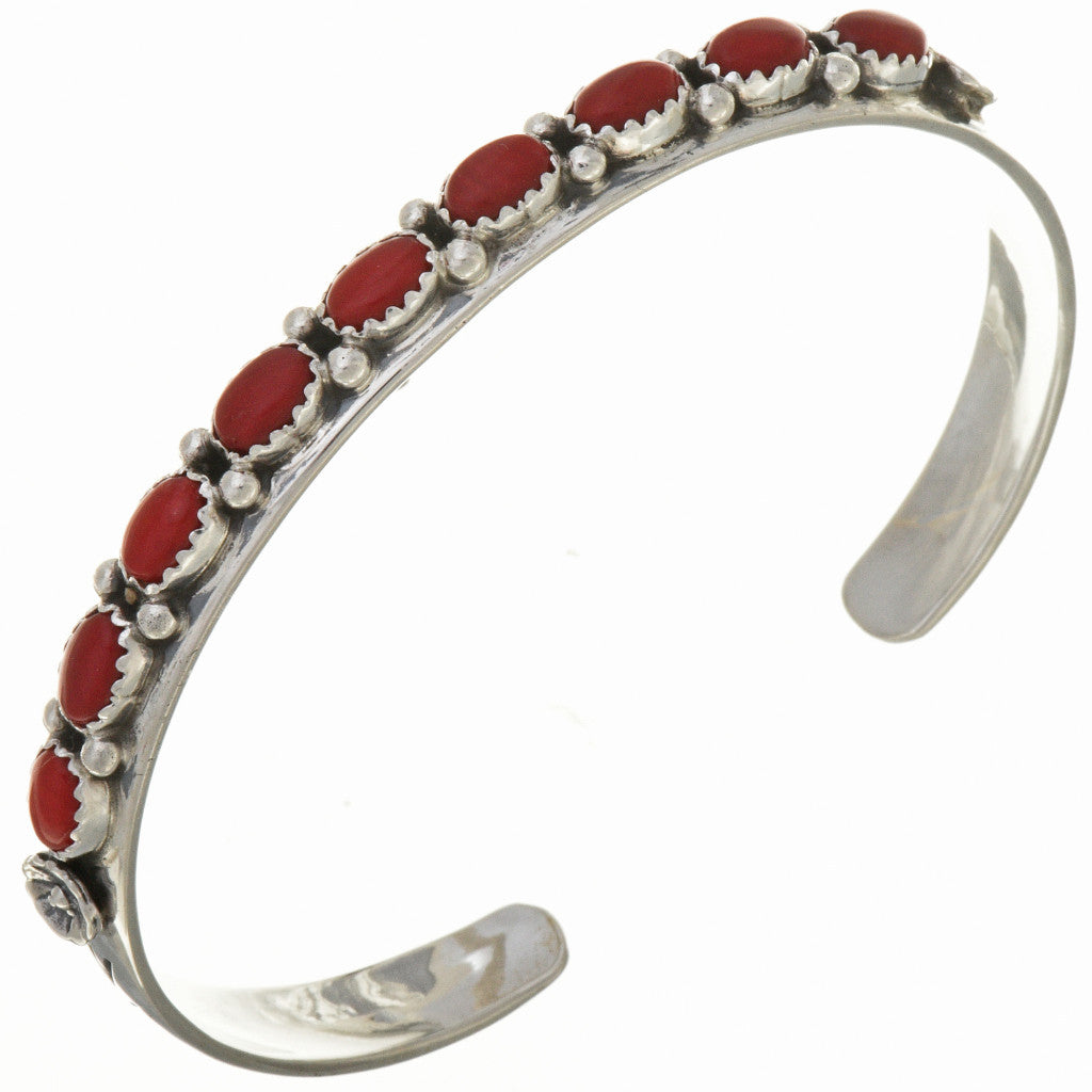 red-coral-silver-row-bracelet