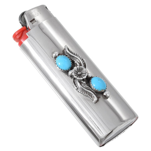 turquoise-silver-lighter-case